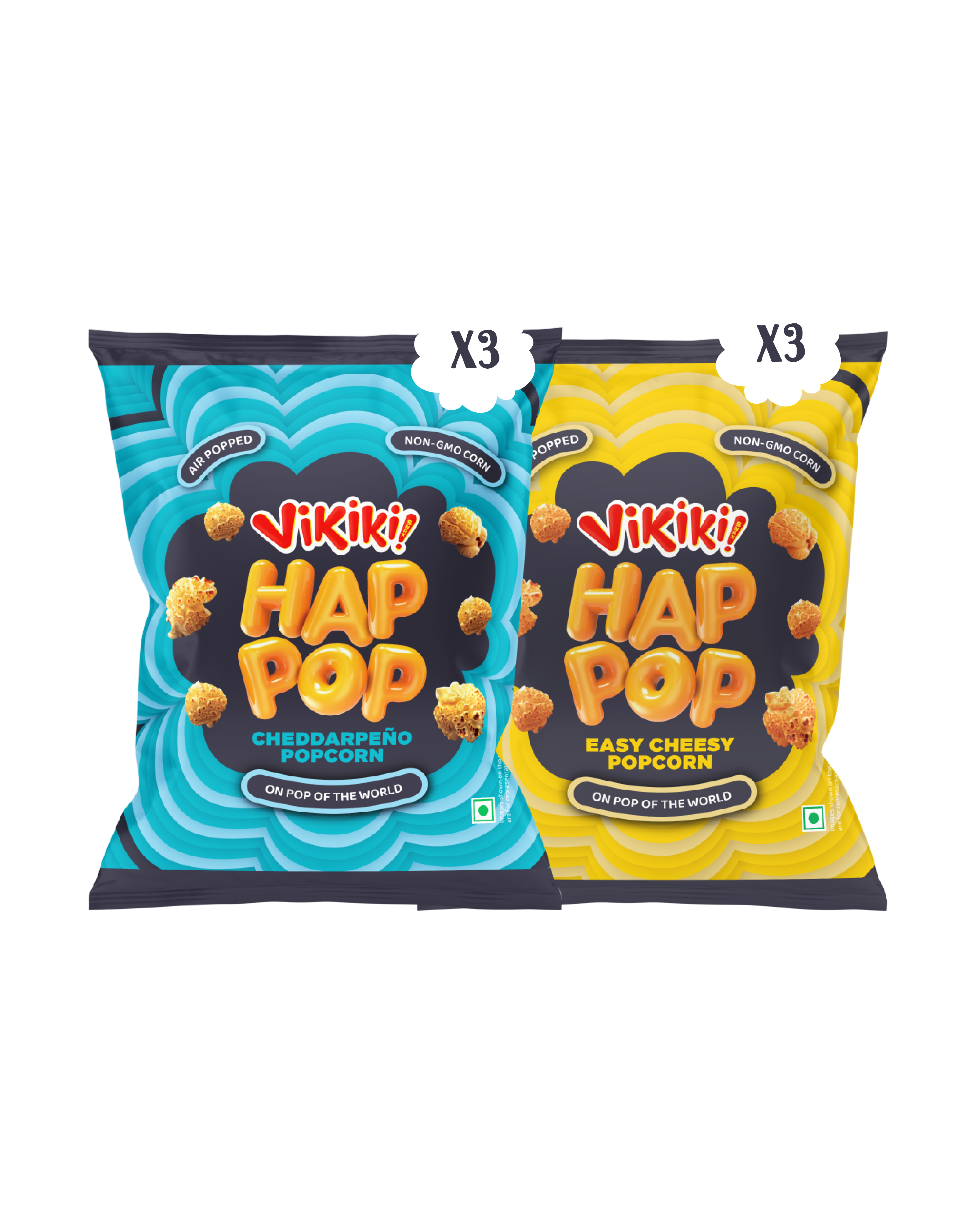 Cheesy Chows Combo of 6 – Vikiki HapPop Popcorn