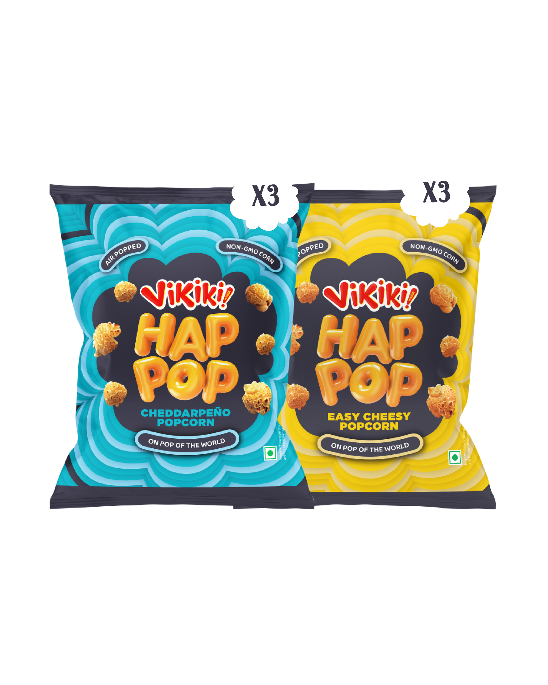 Cheesy Chows Combo of 6 – Vikiki HapPop Popcorn